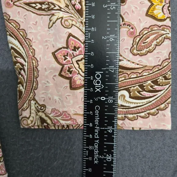 J. Jill Women L Luxe Supima A Line Floral 3/4 Sleeve Tunic Top Paisley Cottage - Picture 10 of 10